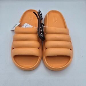 New With Tags Women's US 10 Just Be Neon Orange Lightweight SlipOn Slides Sandal